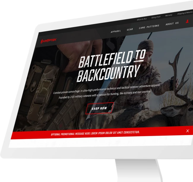 Kryptek Web Page Screenshot